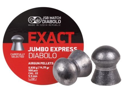 JSB Diabolo Exact Jumbo Express .22 Cal, 14.35 gr - 500 ct